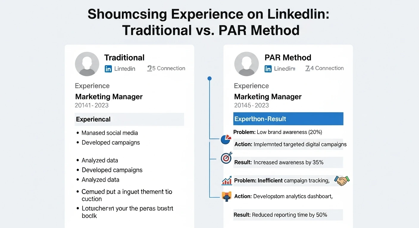 نماذج احترافية لعرض الخبرات والإنجازات على LinkedIn